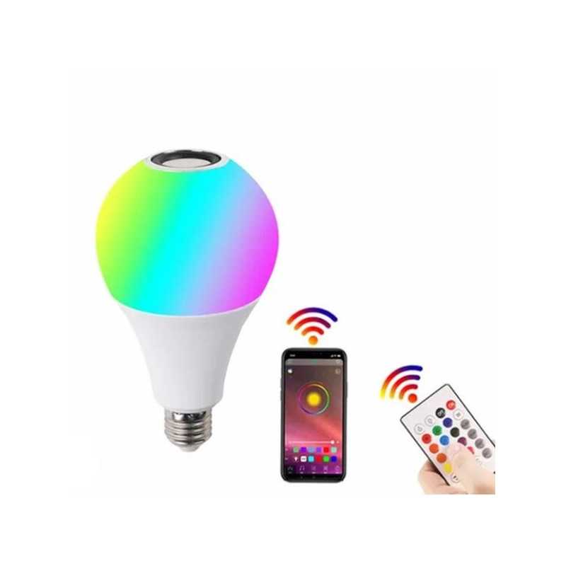 LED Λάμπα Ε27-Φωτορυθμικό RGB 12W με σύνδεση μέσω Bluetooth και ηχείο για αναπαραγωγή μουσικής 17959021