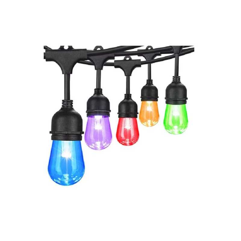 Ηλιακή αδιάβροχη γιρλάντα εξωτερικού χώρου 10LED 10m RGB φωτισμού RZ-139