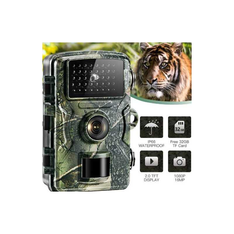 Υπέρυθρη αδιάβροχη κάμερα κυνηγιού Night Vision Trail 2" 1080P 16MP LW4066