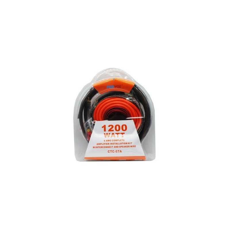 Σετ Εγκατάστασης Ενισχυτή Ήχου Αυτοκινήτου 1200W PERVOI CTC-67A