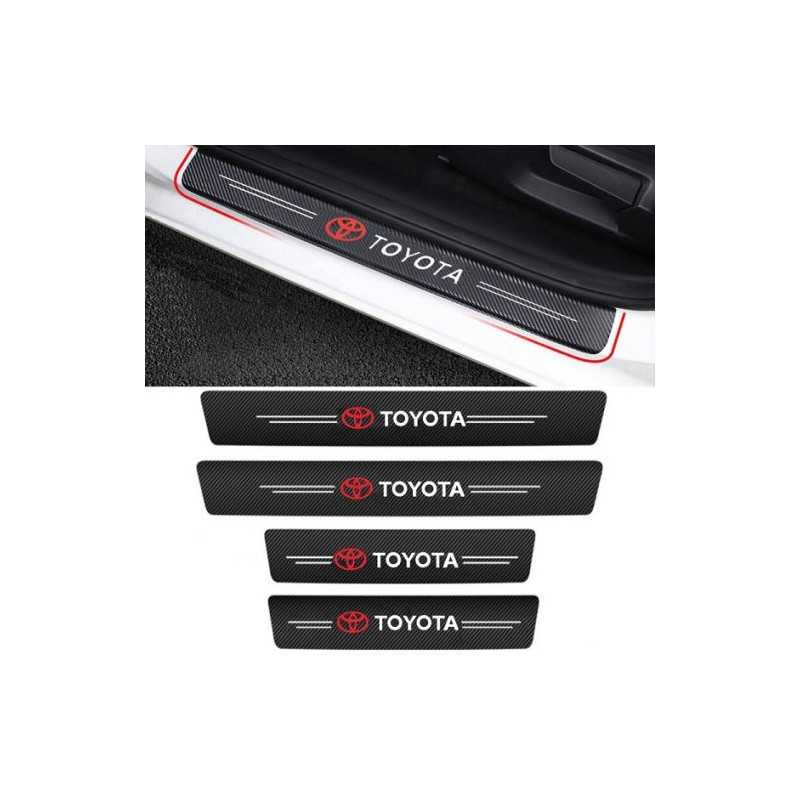 Σετ Προστατευτικά Εσωτερικά Μασπιέ Πόρτας Carbon Style Αυτοκόλλητα 4 Τεμάχια Toyota HW-0217