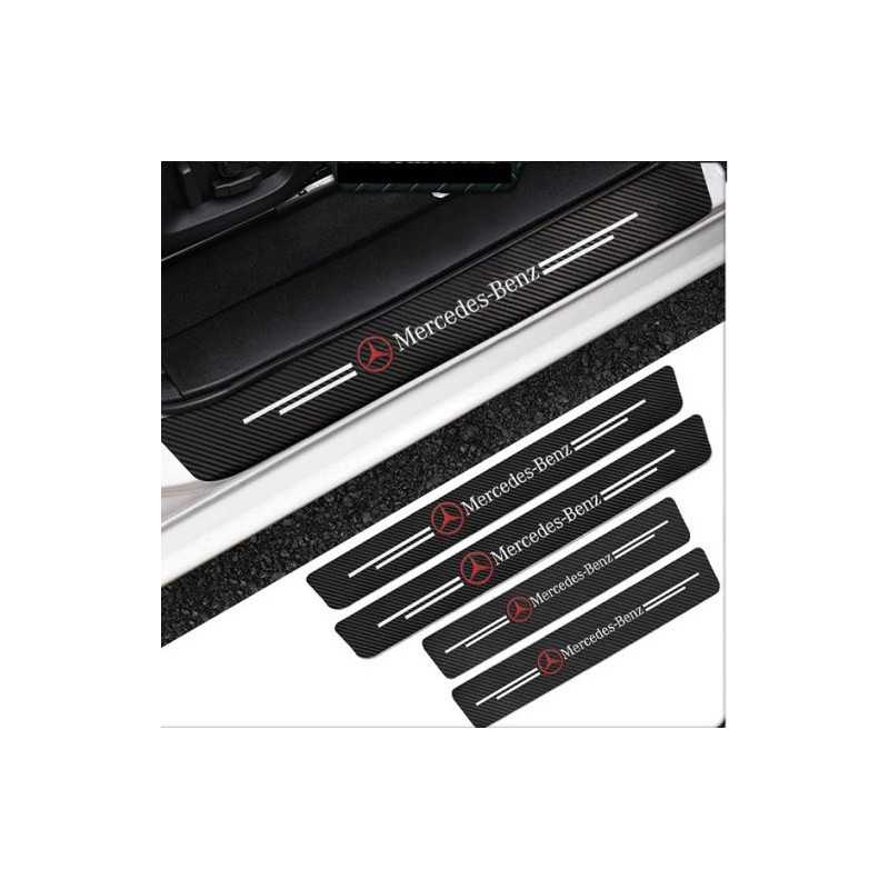 Σετ Προστατευτικά Εσωτερικά Μασπιέ Πόρτας Carbon Style Αυτοκόλλητα 4 Τεμάχια Mercedes HW-0215