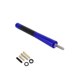 Κεραία Αυτοκινήτου Οροφής Carbon Βιδωτή Universal 12cm με Αντάπτορες Μ5-Μ6 για Ραδιόφωνο HW-0083 Μπλε