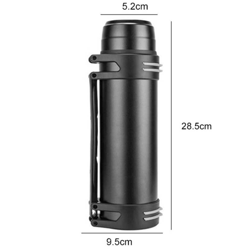 Μπουκάλι Θερμός με Ποτήρι και Ιμάντα Μεταφοράς 1.2lt JB-H012 Μαύρο