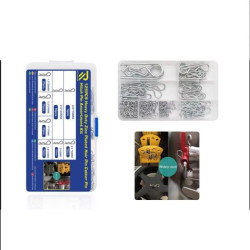 Σετ κυματιστές κοπίλιες σε 8 διαφορετικά μεγέθη 125 τεμαχίων σε κασετίνα W15310-1