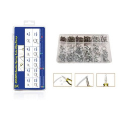 Σετ Σφιγκτήρων σωλήνα διπλού ελατηρίου 10 μεγέθη 250τεμ. σε κασετίνα W15314-3