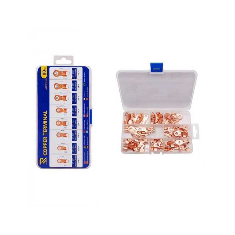 Ακροδέκτες Οπής Χάλκινο 80τμχ 8 μεγέθη W12101