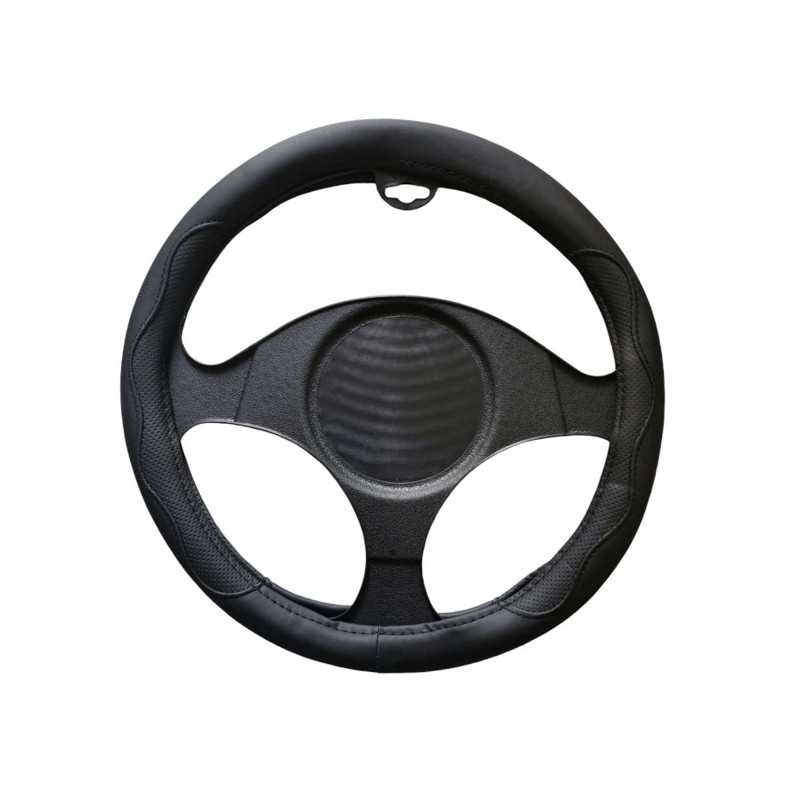Αντιολισθητικό κάλυμμα τιμονιού αυτοκινήτου 38cm cy68910-011 Μαύρο με μαύρη ραφή/Μαύρο με μπλε ραφή/Μαύρο με κόκκινη ραφή