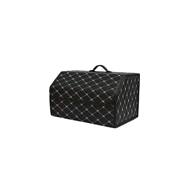 Θήκη οργάνωσης πορτ μπαγκάζ αυτοκινήτου 50x31x29cm XH-3 Μαύρη-Λευκή