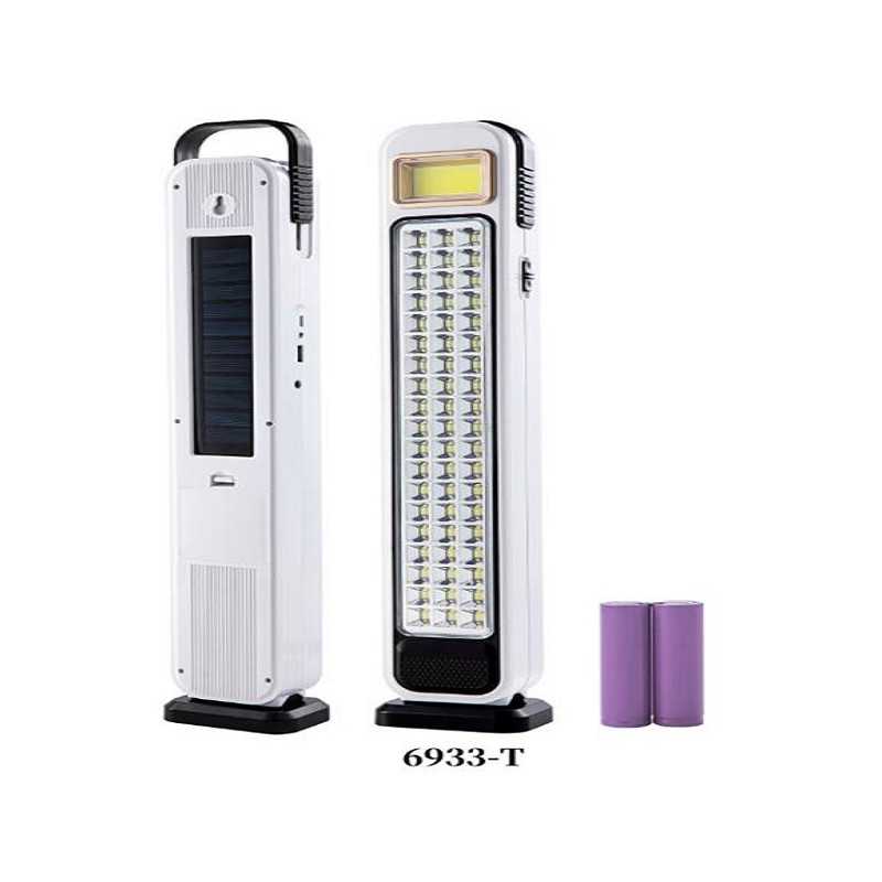 Επαναφορτιζόμενο Ηλιακό Φωτιστικό Εκτάκτου Ανάγκης με Ενσωματωμένο Panel και 47 Led BL-MM-6933-T Λευκό