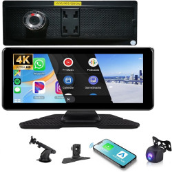 Φορητό στερεοφωνικό αυτοκινήτου bluetooth με Οθόνη αφής 26,06 cm με ενσωματωμενη κάμερα και κάμερα οπισθοπορείας MP5 Player XD90