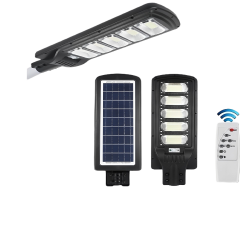 Led Αδιάβροχο Ηλιακό Φωτιστικό Δρόμου 250W 19200LM με Ανιχνευτή Κίνησης και Τηλεχειριστήριο Jortan JT-G-250W