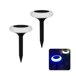 Σετ Ηλιακά καρφωτά φώτα κήπου 2τεμ με εναλλαγή χρωμάτων YY834-160