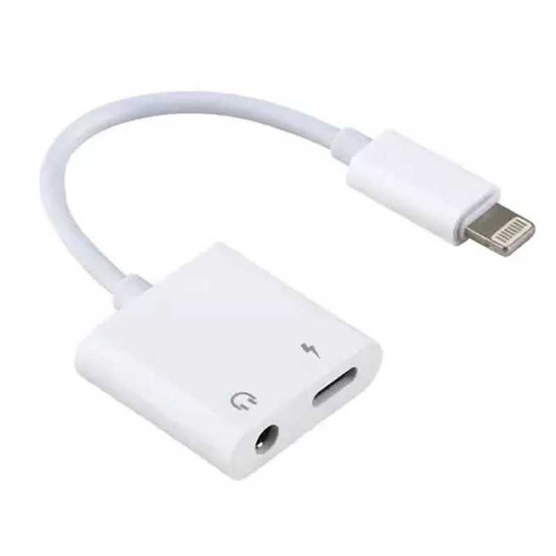 Αντάπτορας Ακουστικών Lightning σε Jack 3.5mm με Παράλληλη Φόρτιση Lightning Treqa CA-1062 Λευκό