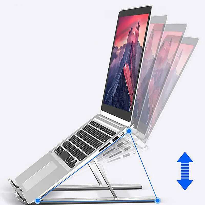 Μεταλλική Πτυσσόμενη Βάση για Laptop 7″-15″ SP-020 Ασημί