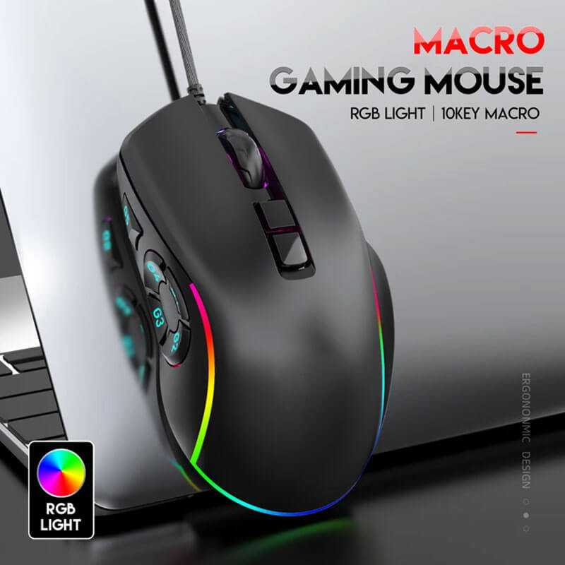 Ενσύρματο Gaming Ποντίκι RGB 2.4Ghz X9 Weibo σε Μαύρο Χρώμα