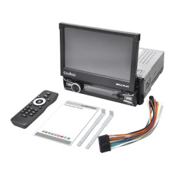 Συσκευή αναπαραγωγής MP5 αυτοκινήτου με αναδιπλούμενη οθόνη αφής 1Din 7″ με DVD και τηλεχειριστήριο XD7230W
