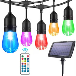 Ηλιακή Αδιάβροχη Γιρλάντα Εξωτερικού Χώρου RZ-169 RGB με 10 προγράμματα