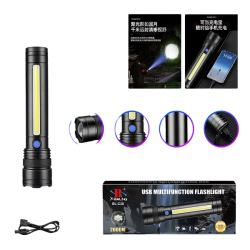 LED Επαναφορτιζόμενος Φακός με Zoom & Λάμπα Εργασίας 3 ρυθμίσεων BL-C28