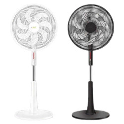 Ανεμιστήρας ορθοστάτης με ασύρματο τηλεκοντρόλ και 7 λεπίδες 18″ F8 Λευκό/Μαύρο