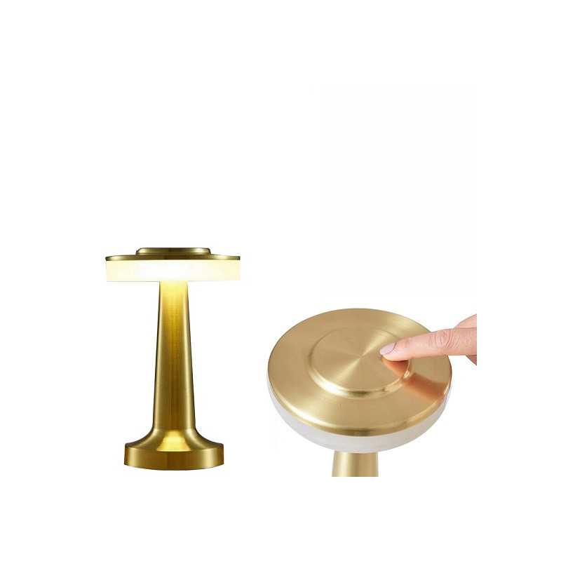 Επιτραπέζιο φωτιστικό αφής με 3 σκάλες LED CL-017 Χρυσό