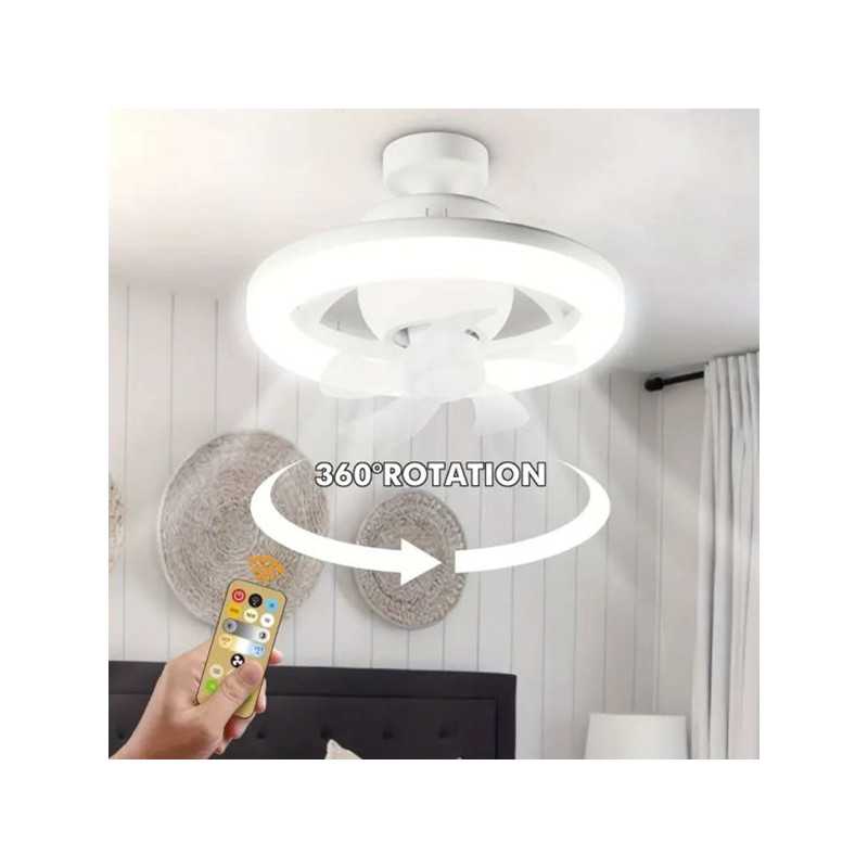 Ανεμιστήρας οροφής RZ-176 με φωτιστικό 60W και τηλεχειριστήριο E27