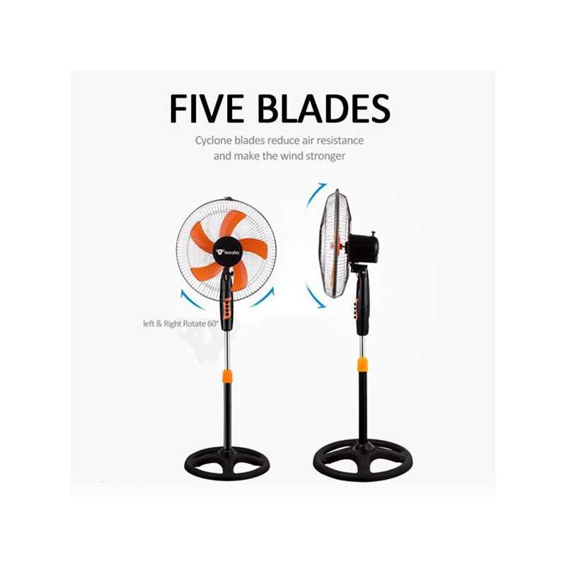 Ανεμιστήρας δαπέδου FS-40 πορτοκαλί 40cm με 4 ταχύτητες και 5 λεπίδες