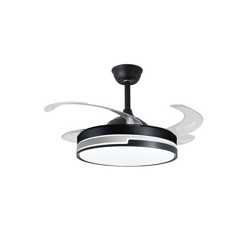 Ανεμιστήρας οροφής RZ-184 Μαύρος – 48" με LED φωτισμό και τηλεχειριστήριο 120W