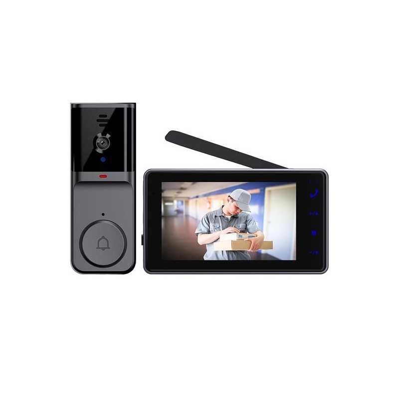 Ασύρματη κάμερα κουδουνιού XD2501 με οθόνη 4.3''