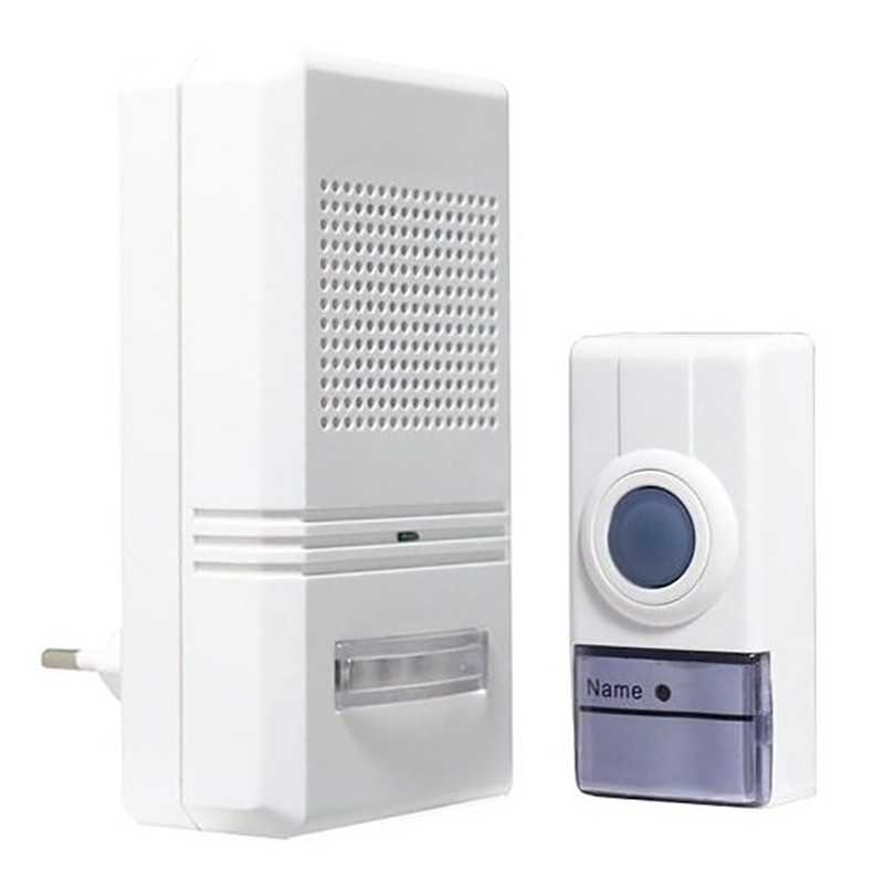 Ασύρματο κουδούνι πόρτας με 1 μπουτόν και 1 δέκτη RL-3823 Λευκό