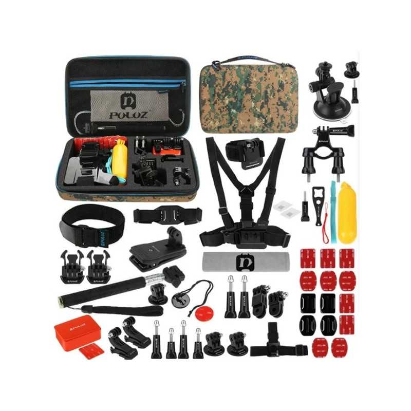 Σετ Αξεσουάρ 53 σε 1 για Action Cameras ZY-907 σχέδιο κάμο