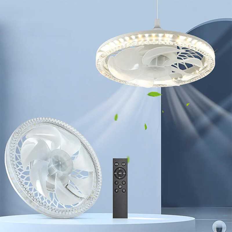 Ανεμιστήρας οροφής 30cm E27 με φως και τηλεχειριστήριο RZ-177 Λευκό