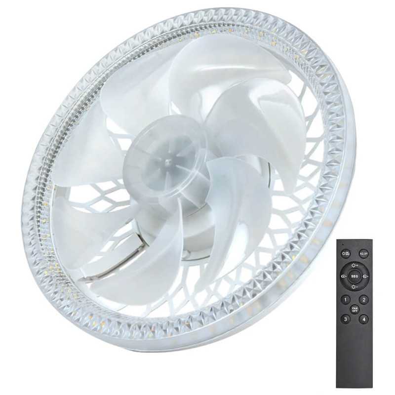 Ανεμιστήρας οροφής 30cm E27 με φως και τηλεχειριστήριο RZ-177 Λευκό