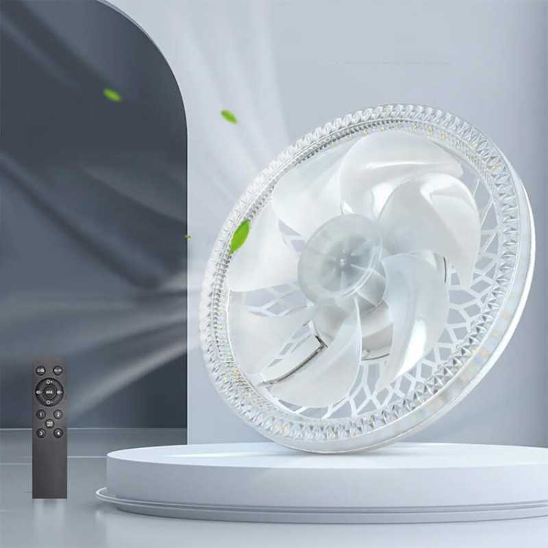 Ανεμιστήρας οροφής 30cm E27 με φως και τηλεχειριστήριο RZ-177 Λευκό