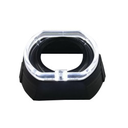 Τετράγωνα λευκά LED φώτα ημέρας στεφάνη angel eye αυτοκινήτου 2.5″ W17338-2