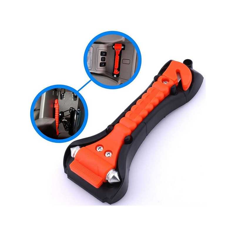 Σφυρί έκτακτης ανάγκης HYW-0377 με κόφτη ζώνης και θραύστη γυαλιού