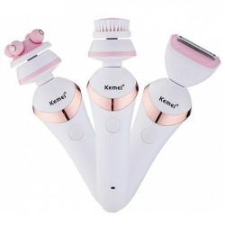 Σετ αποτρίχωσης epilator για πρόσωπο και σώμα 3 σε 1 Kemei KM-7203 Λευκό