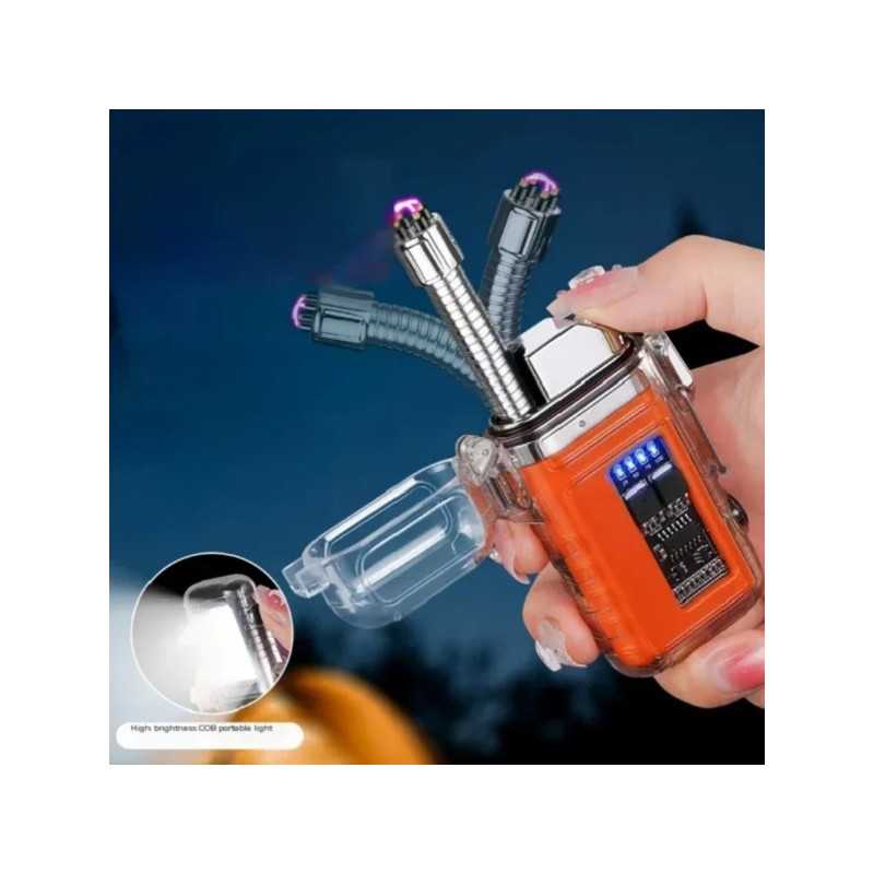 Επαναφορτιζόμενος αδιάβροχος αναπτήρας πλάσματος με τηλεσκοπικό σωλήνα