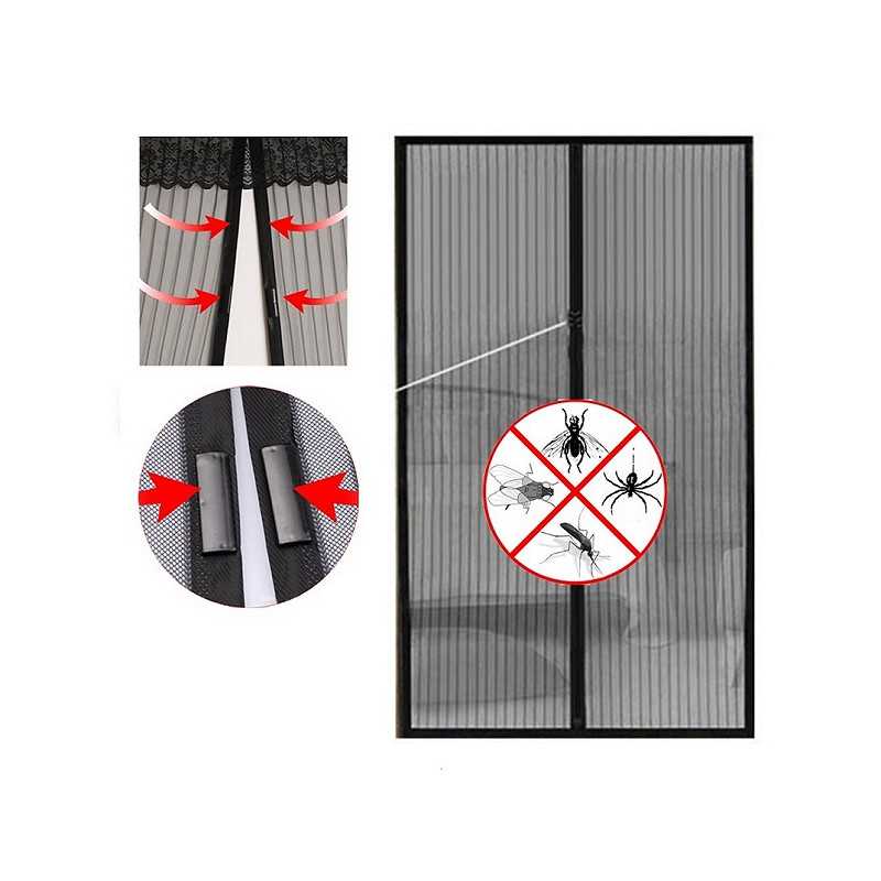 Αυτοκόλλητη μαγνητική σίτα πόρτας 120x240cm με μαγνήτες και εύκολη εφαρμογή