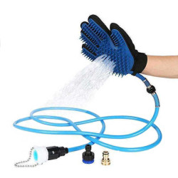 Γάντι για καθαρισμό τριχώματος σκύλου με σύνδεση για βρύση BD-190 Μπλε