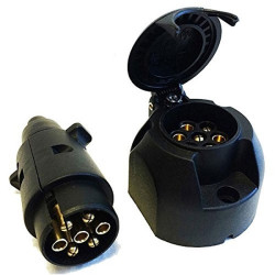 Σετ πρίζας κοτσαδόρου αρσενικό-θηλυκό 7 πιν πλαστικό JN-2789-82 για τρέιλερ και οχήματα