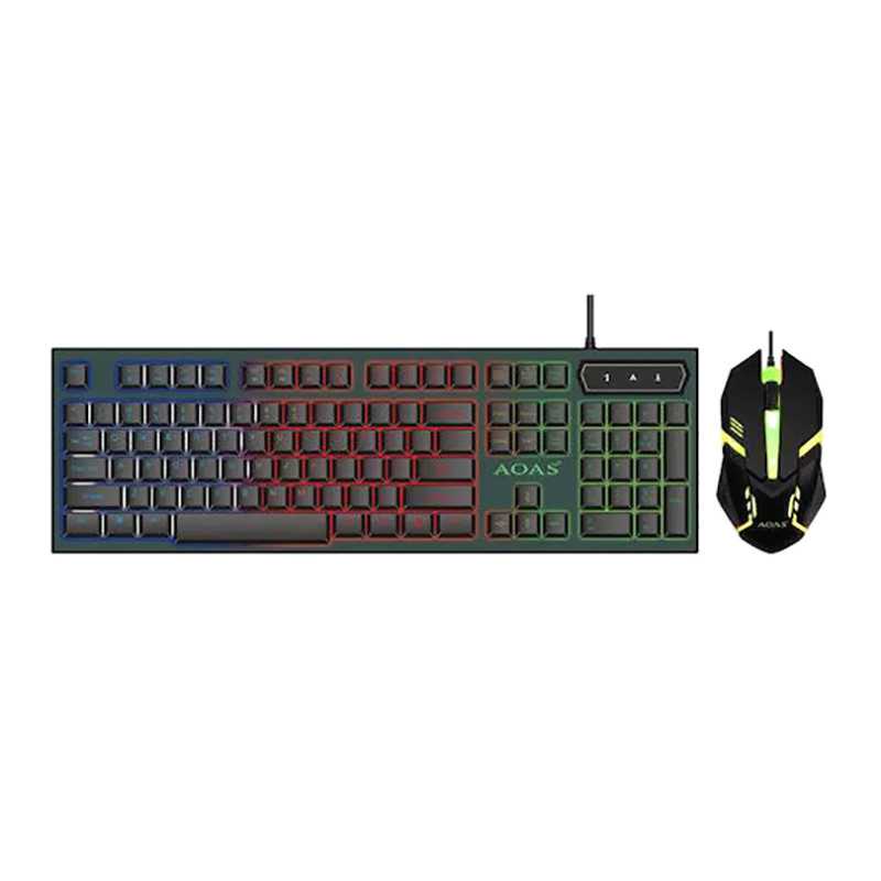 Ενσύρματο σετ Πληκτρολόγιο και Ποντίκι με LED Φώς M-300