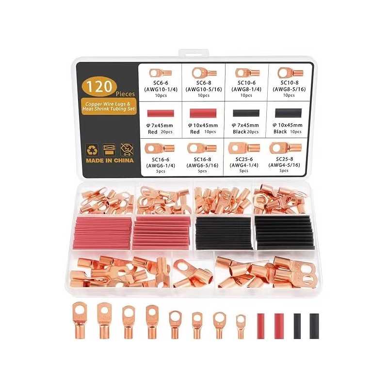 Σετ 120 τεμάχια ακροδέκτες με θερμοσυστελλόμενους σωλήνες W16500