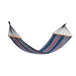 Αιώρα μονή καμβά με ράβδους 200x80cm Κόκκινο-Μπλε