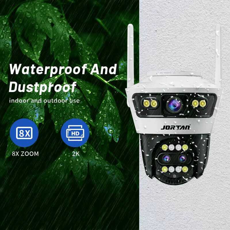 Κάμερα JORTAN 9MP Trinocular Zoom WiFi εξωτερική με οθόνη και ανίχνευση κίνησης JORTANSPRO