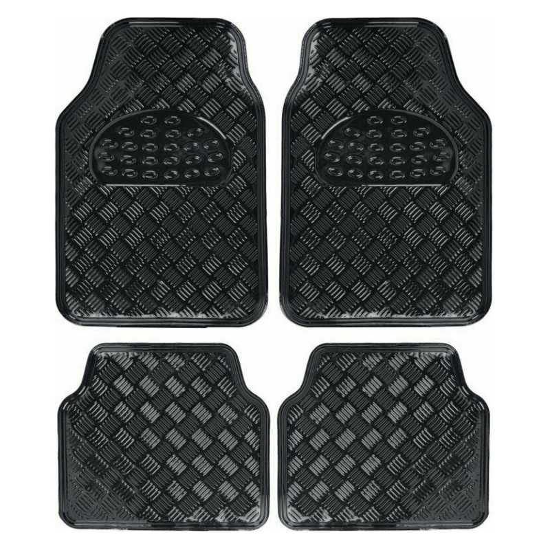 Πατάκια αυτοκινήτου Αλουμινίου Universal Σετ 4τμχ CY68910-002 Μαύρο