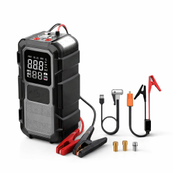 Φορητός εκκινητής αυτοκινήτου με αεροσυμπιεστή 4 σε 1