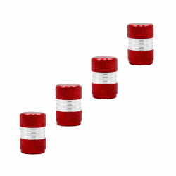 Καπάκια Βαλβίδων Αυτοκινήτου Σετ 4τμχ XM-W06503-2-R Κόκκινο