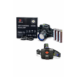 LED φακός κεφαλής BL-8118-3-2 με 3 μπαταρίες 18650 8800mAh