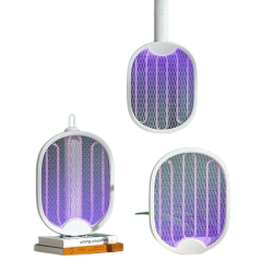 Ηλεκτρική ρακέτα κουνουπιών με UV φως, επαναφορτιζόμενη και πτυσσόμενη, κατάλληλη για εξωτερικούς και εσωτερικούς χώρους